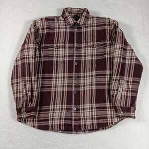 Duluth Trading Co Flapjack Flannel Mens XL Fleece Line Shacket Outdoor Workwear